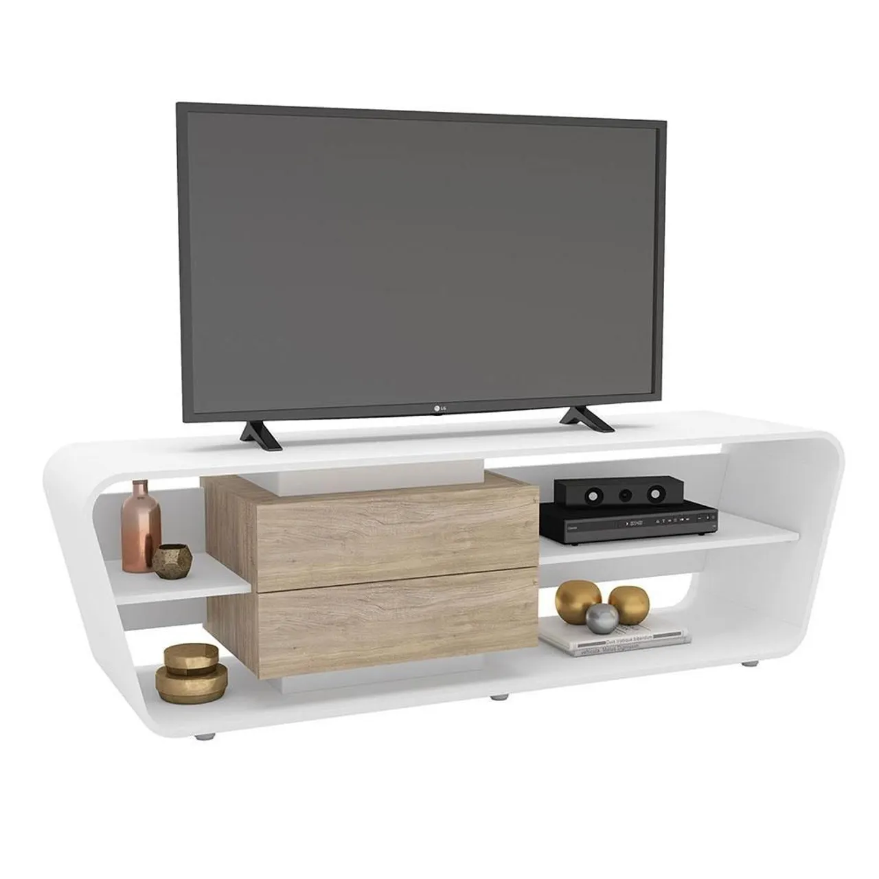 Rack de TV Moderno com 2 Gavetas