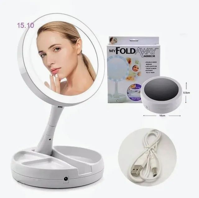 Espelho de Led Com à Pilha ou USB - Novo - Foto 5