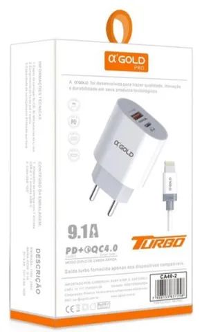 Carregador Pro 40w Turbo Duplo iPhone XR 11 12 13 14 Pro Max - Foto 2