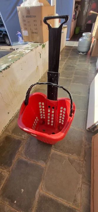 Cesta De Supermercado Com Rodas 4 unidades - Foto 3