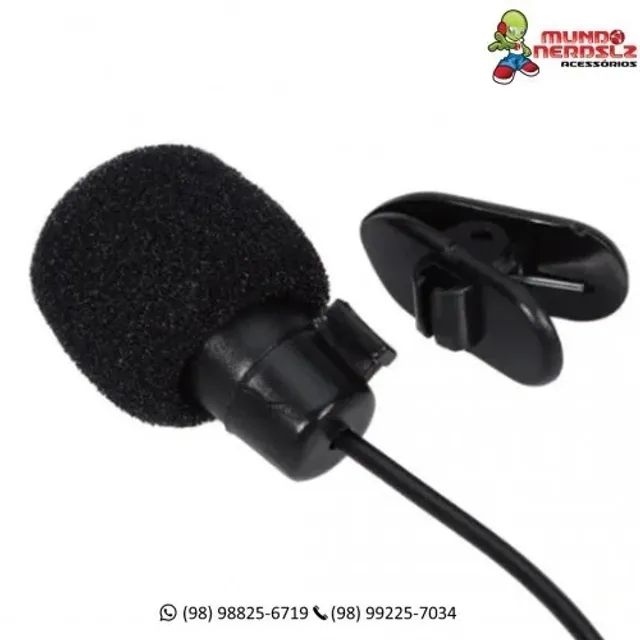 Microfone de Lapela Para Gravações e Transmissões P2, Preto - Lelong  em São Luís ma - Foto 3
