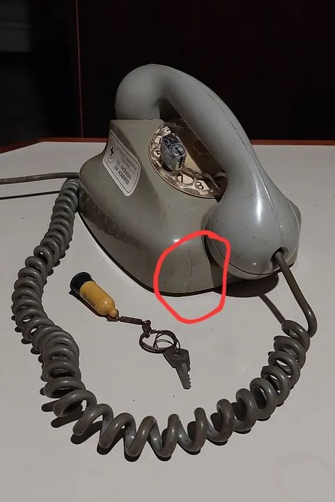 Antigo telefone de discar Siemens - Foto 2