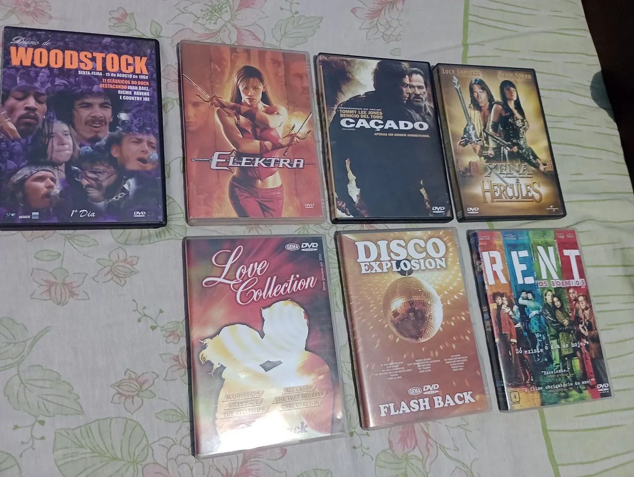 7 DVDs diversos,filmes,shows e  documentários 