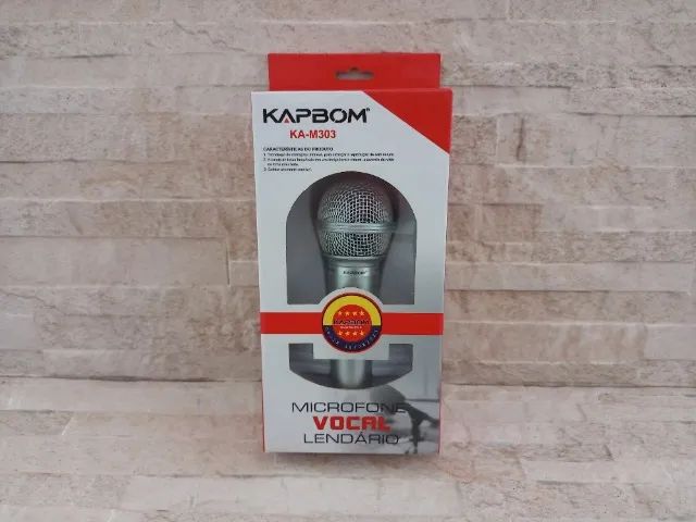 Microfone Com Fio Dinâmico Karaokê KA-M303 Kapbom