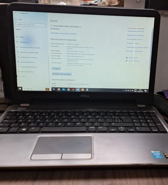 Notebook Dell 15 polegadas Intel core i5