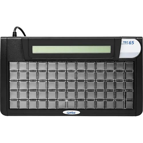 Teclado Gertec - Tec-e 65 Display - Usb Cor De Teclado Preto