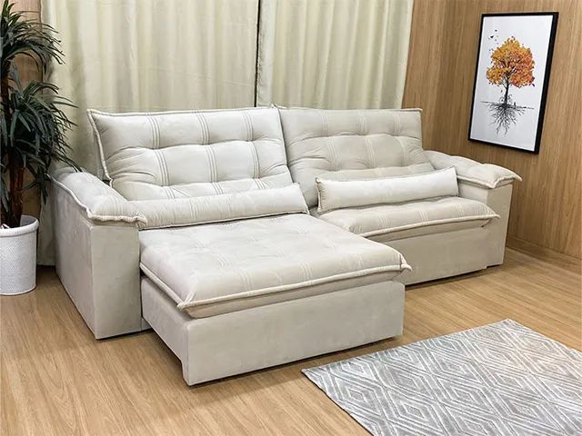 Sofá Retrátil Reclinável Linus 2,50m Molas Ensacadas D33 a65 - Foto 3