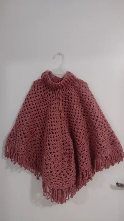 Poncho Feminino - Rosé - (Novo)