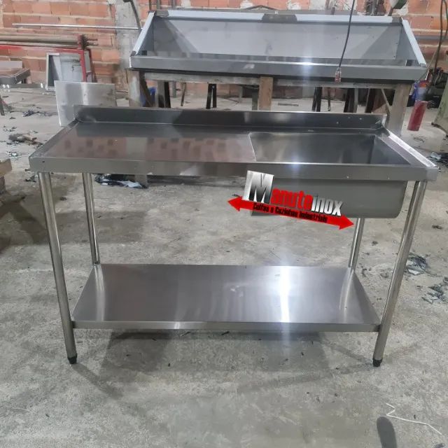 Mesa Bancada Pia Tanque inox - Foto 2