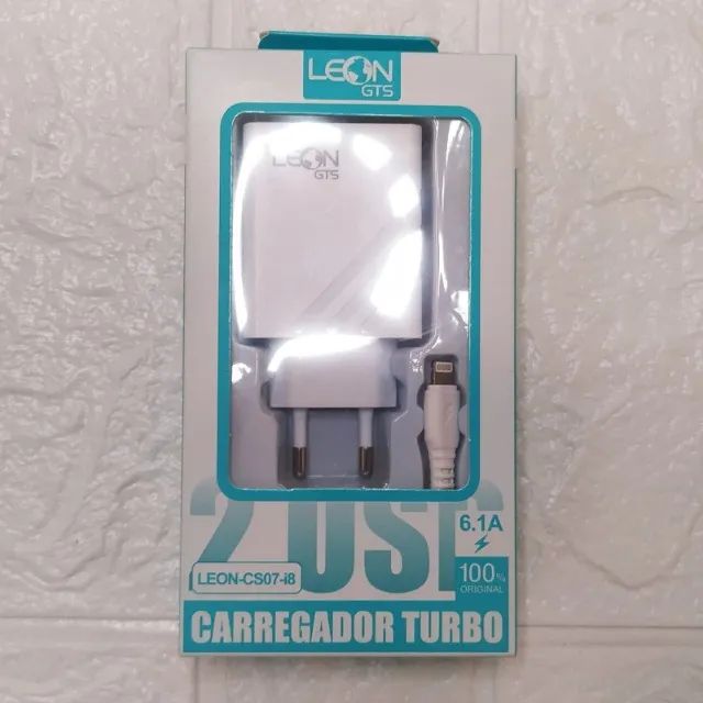 Carregador Turbo 6.1a 2usb Cs07-i8 Iphone Leon - Foto 2