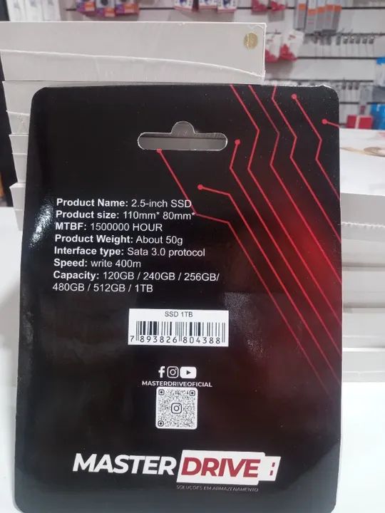Ssd Disco Solido Master Drive 1tb 10x Mais Rápido Cor Preto - Foto 3