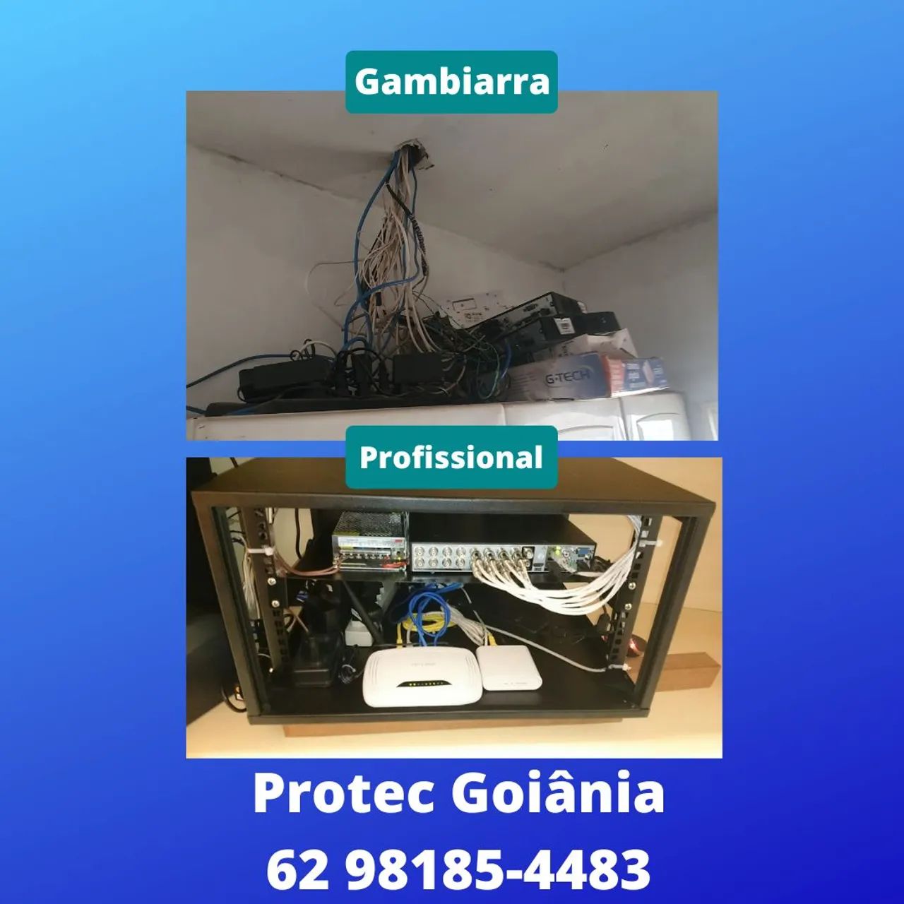 Kit 4 câmeras de segurança instaladas 