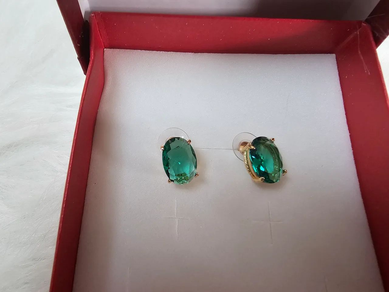 Brinco pedra verde Bijoux - Foto 5