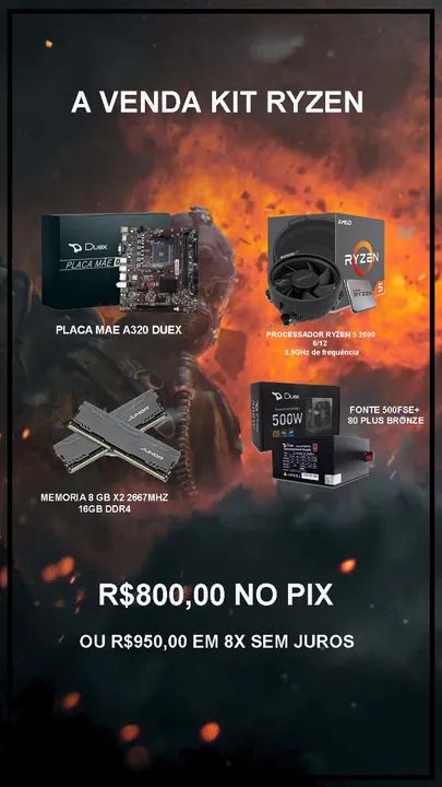 KIT RYZEN 5 A VENDA LEIA O ANUNCIO POR FAVOR 