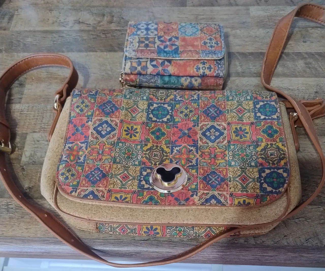 Bolsa mais carteira de cortiça  - Foto 4
