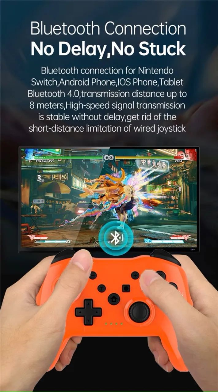 Controle Joystick Bluetooth Gamepad, N-Switch/PS3/PC/Android/Tv Box (Novo) - Foto 4
