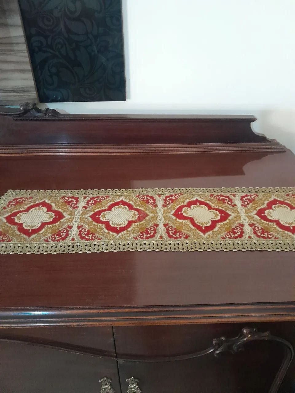 Caminho de mesa Aubusson centenário  - Foto 2