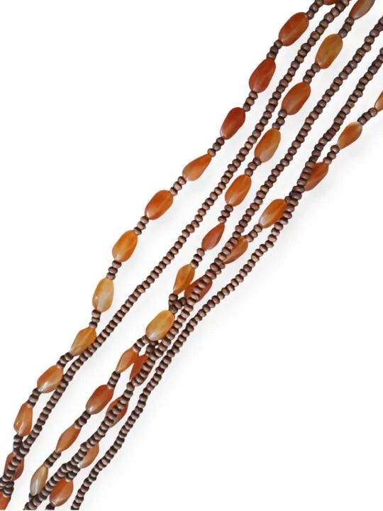 Cinto Feminino Artesanal Boho de Miçangas Trançadas com Detalhe Central - Foto 5
