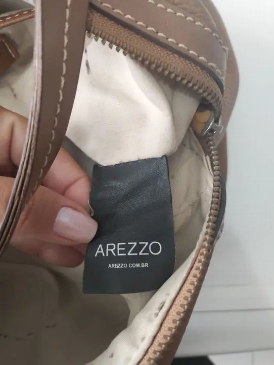 Bolsa de Couro Marrom Arezzo  - Foto 5