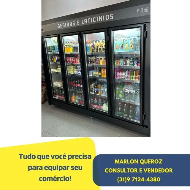 Freezer Auto Serviço 4 Portas Polar Preto