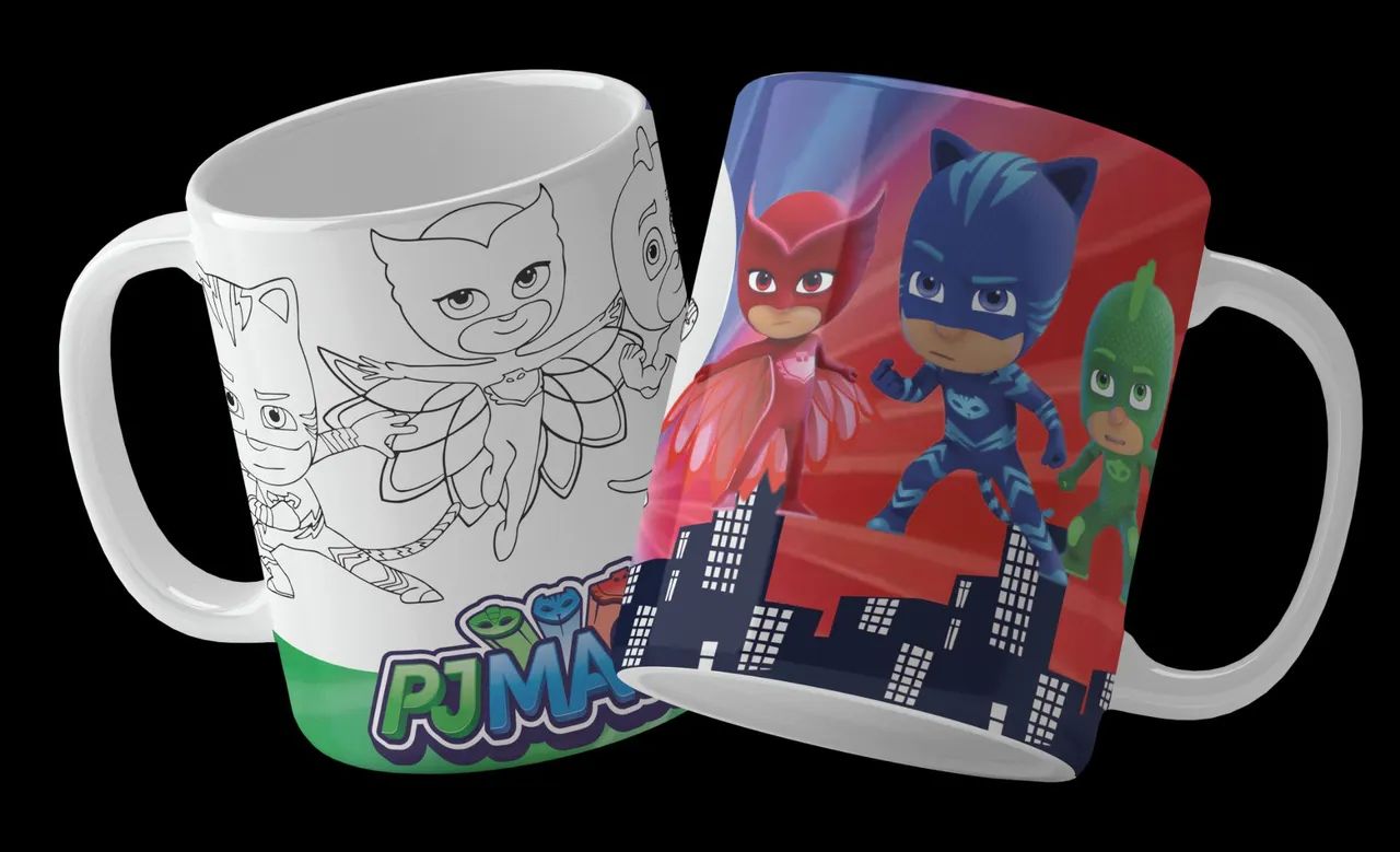 Canecas , Camisetas, Pijamas Decoradas com Desenhos para Colorir - Foto 3