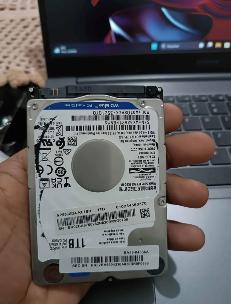 HD 1TB WD Blue 2.5" SATA - Wd10spzx