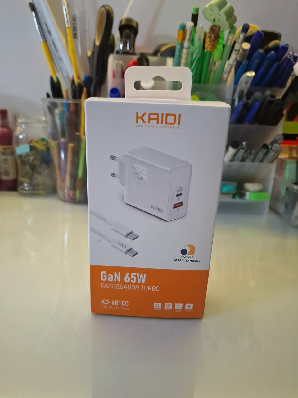 Carregador Turbo GaN 65W Kaidi