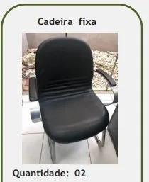 Cadeira fixa oval para escritório