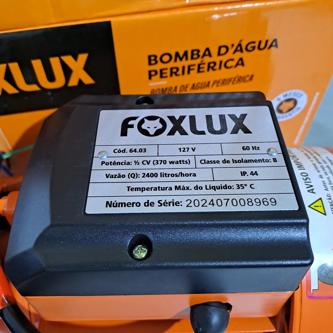 Bomba de água Periférica 1/2 Cv