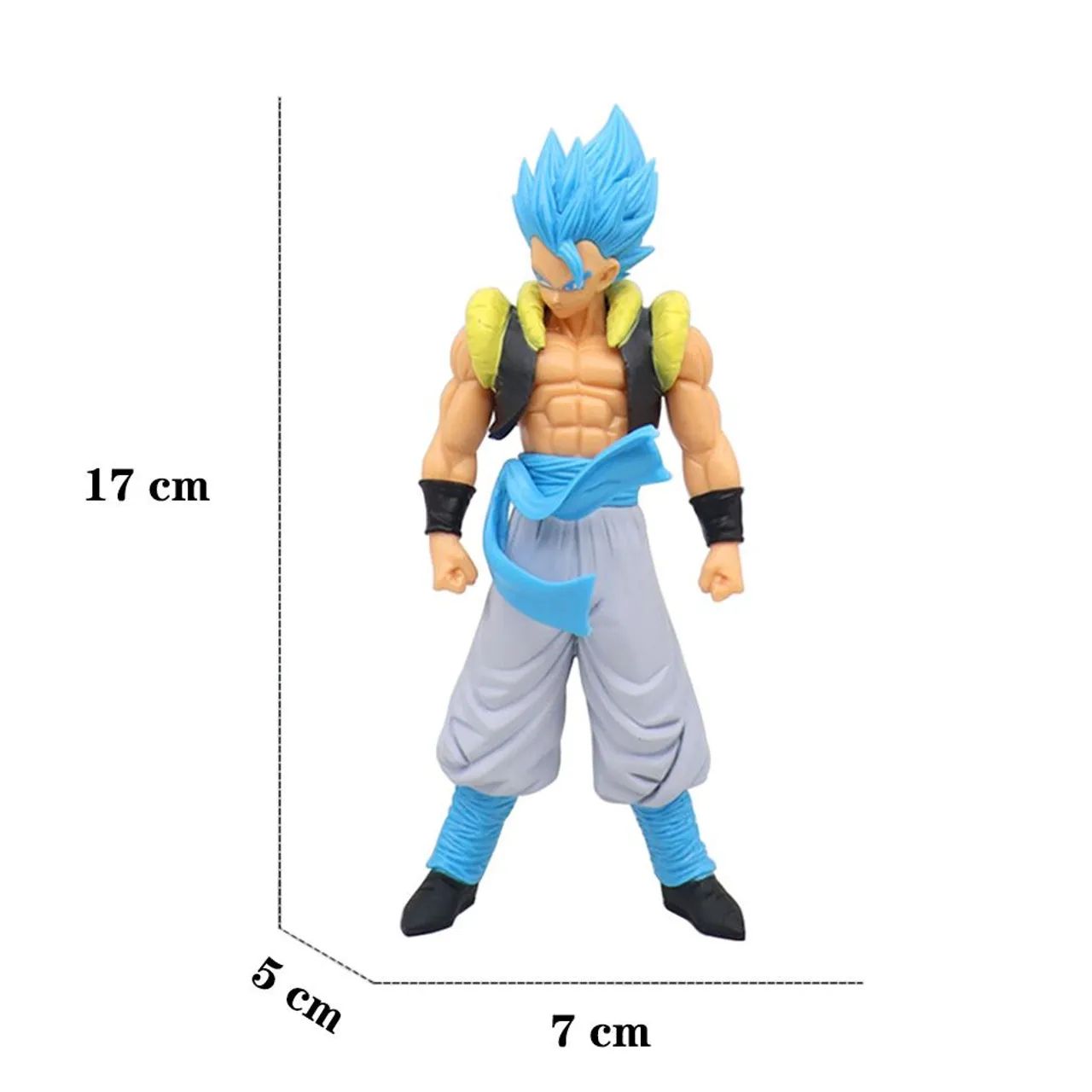 Boneco Dragon ball Gogeta super Sayajin BLUE TAG vegeta freeza cavaleiros do zodíaco - Foto 2