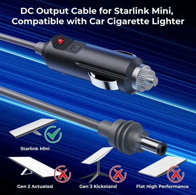 Cabo Veicular para Starlink Mini - 3 Metros - 12V 24V - Foto 4