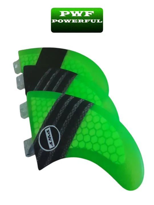 Conjunto de 3 Quilhas para Surf - PWF Powerful - Verde