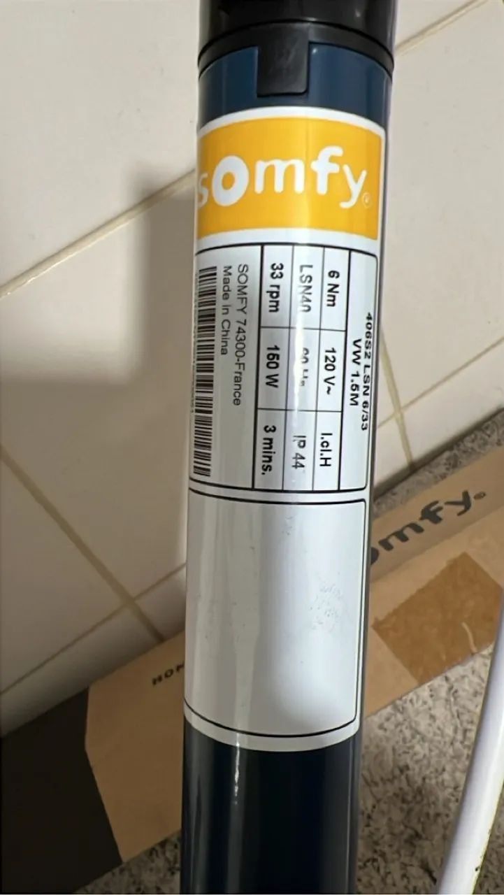 Motor SOMFY LSN40_406S2 - 110v Persiana / Toldo SEM CONTROLE - Foto 2