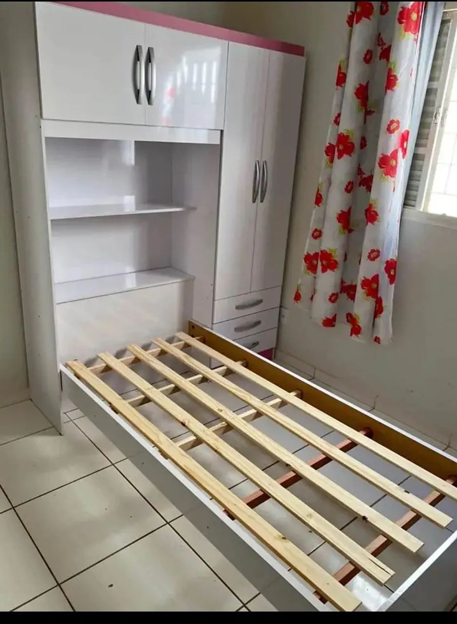 Guarda Roupa Lisboa Com Cama Na Promoção/Entrega É Montagem Grátis Loja R&L Móveis  - Foto 4