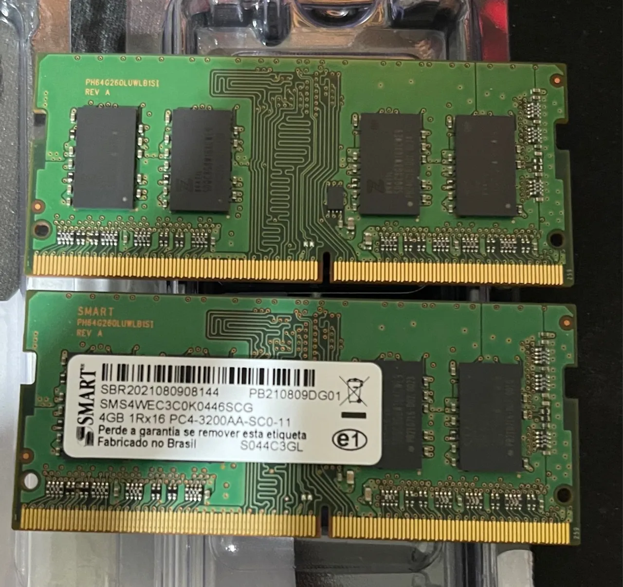 Memória RAM 4GB DDR4 Smart 3200MHz para notebook laptop