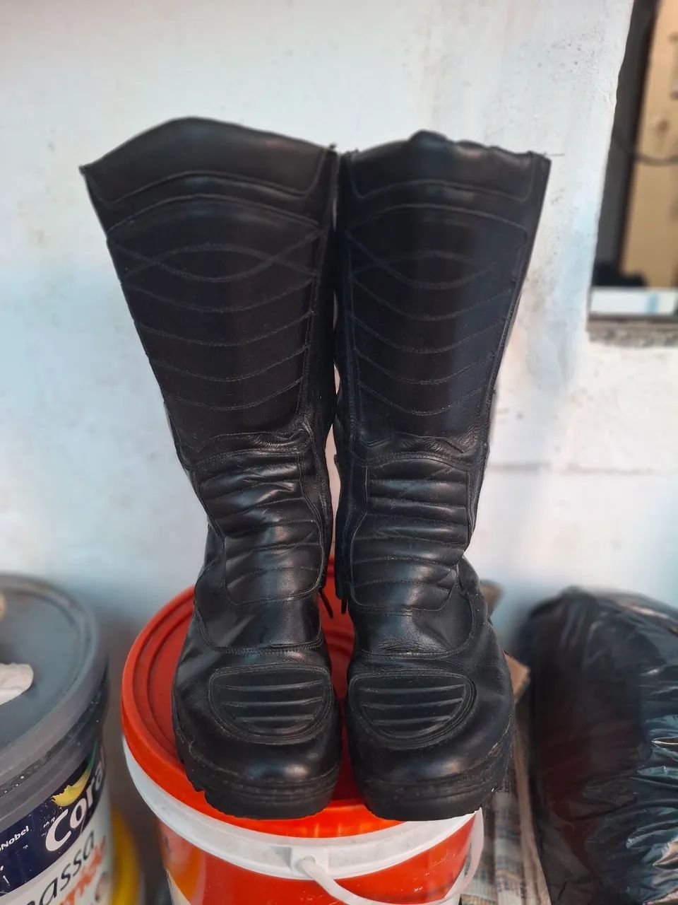 Bota Coturno Couro Bombeiro, Samu e Rocam Cano Alto Acero Elite