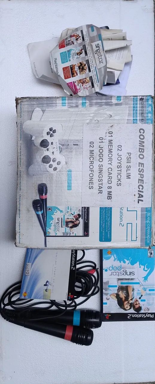 Caralquê do PlayStation 2 Singatar com 2 controle  - Foto 3