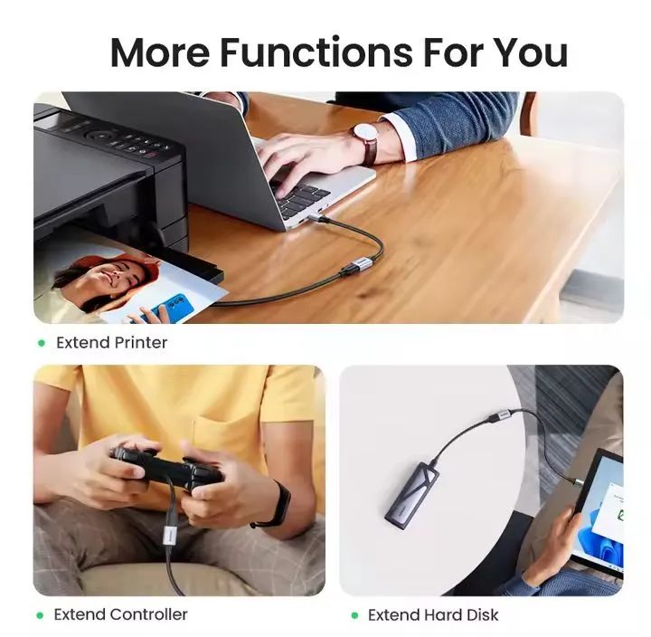 Cabo USB Extensor Ugreen 3.0 Macho para Fêmea 1M - Foto 4