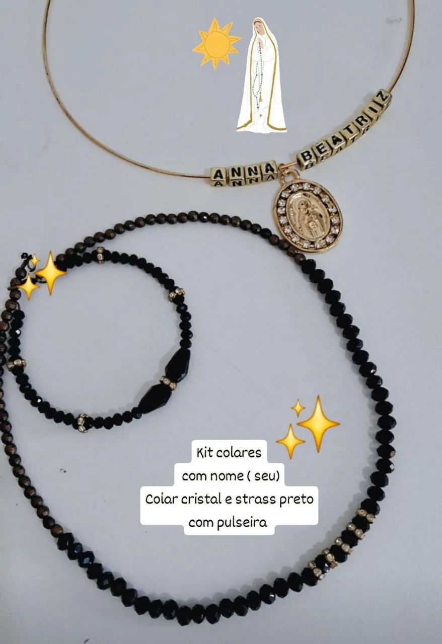 Colar com nome ! Anna Beatriz e nossa Sta  - Foto 3