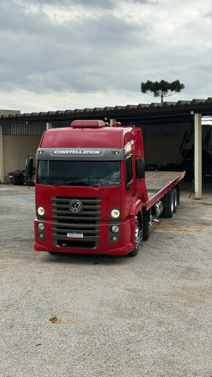 VW constellation 320 4 eixo com plataforma hidráulica nova 