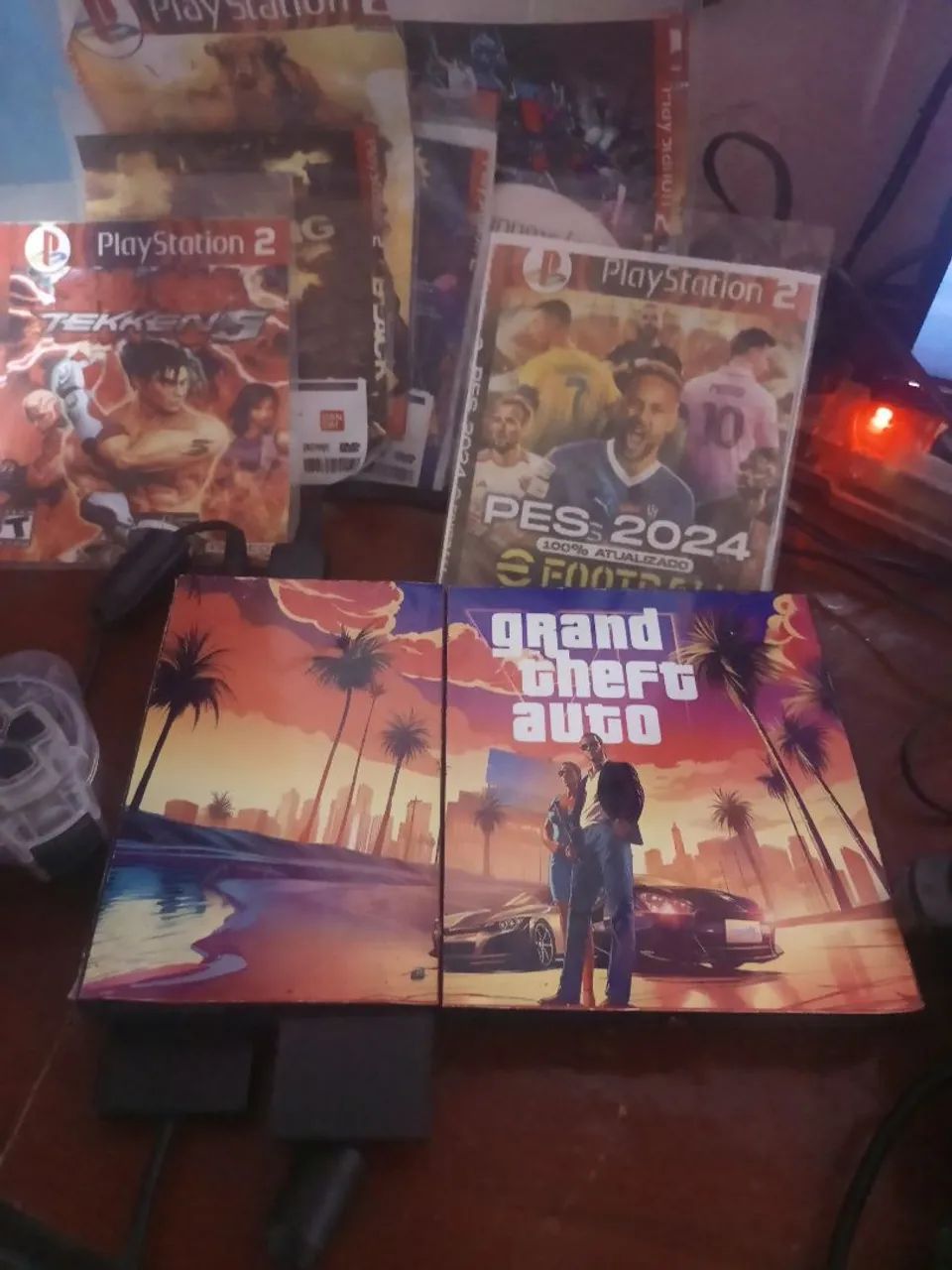 Console Playstation 2 com jogos e controles - Foto 2