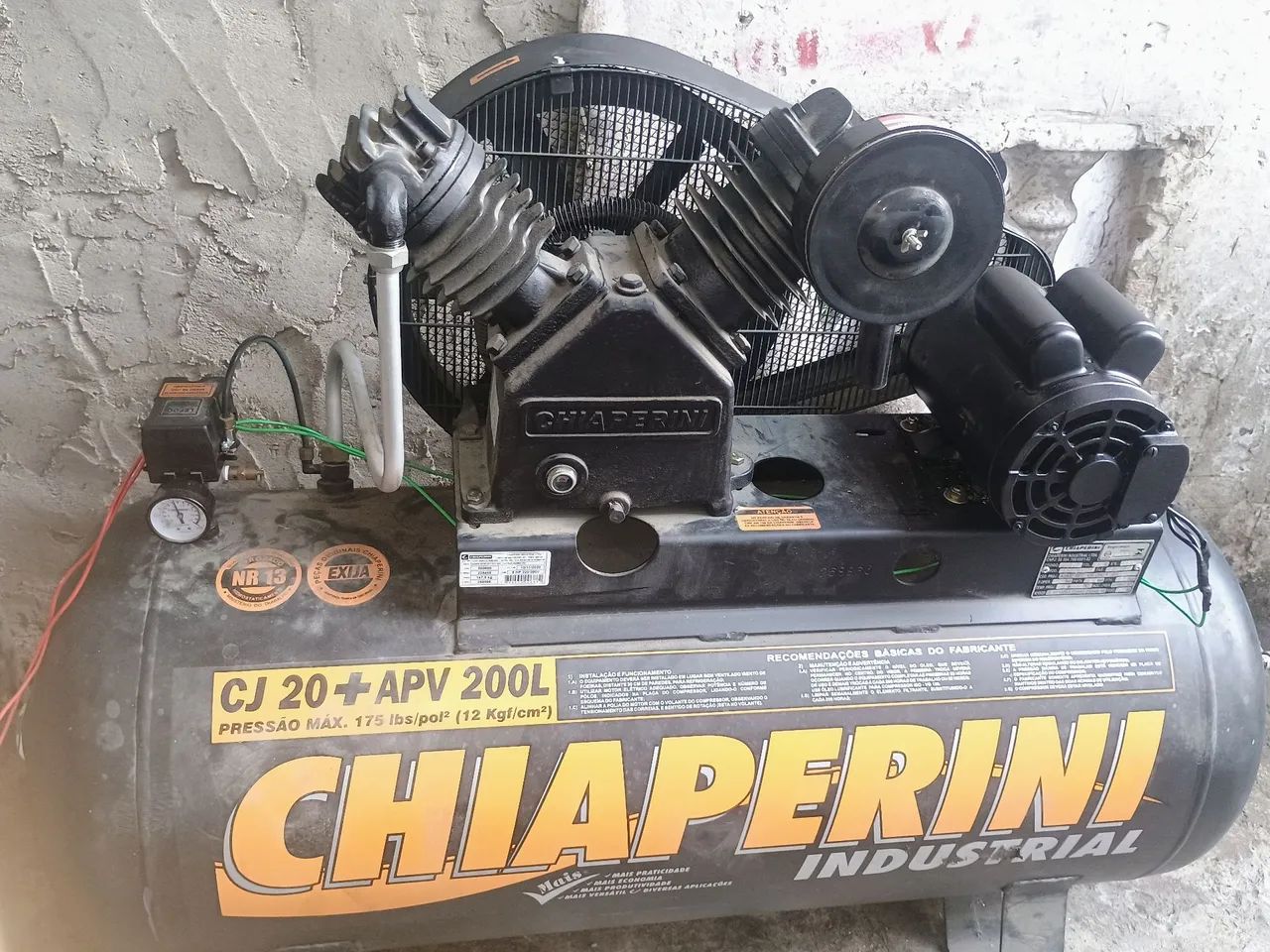 Compressor 20 pés alta pressão monofásico 