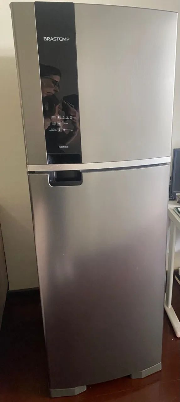 Geladeira Brastemp SEMINOVA Frost Free Duplex 375 litros cor Inox - BRM45HK