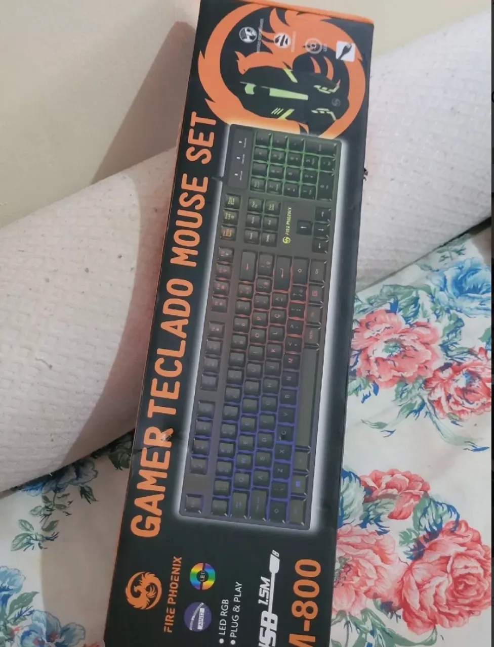 Teclado Gamer Fire Phoenix M-800 LED RGB - Novo