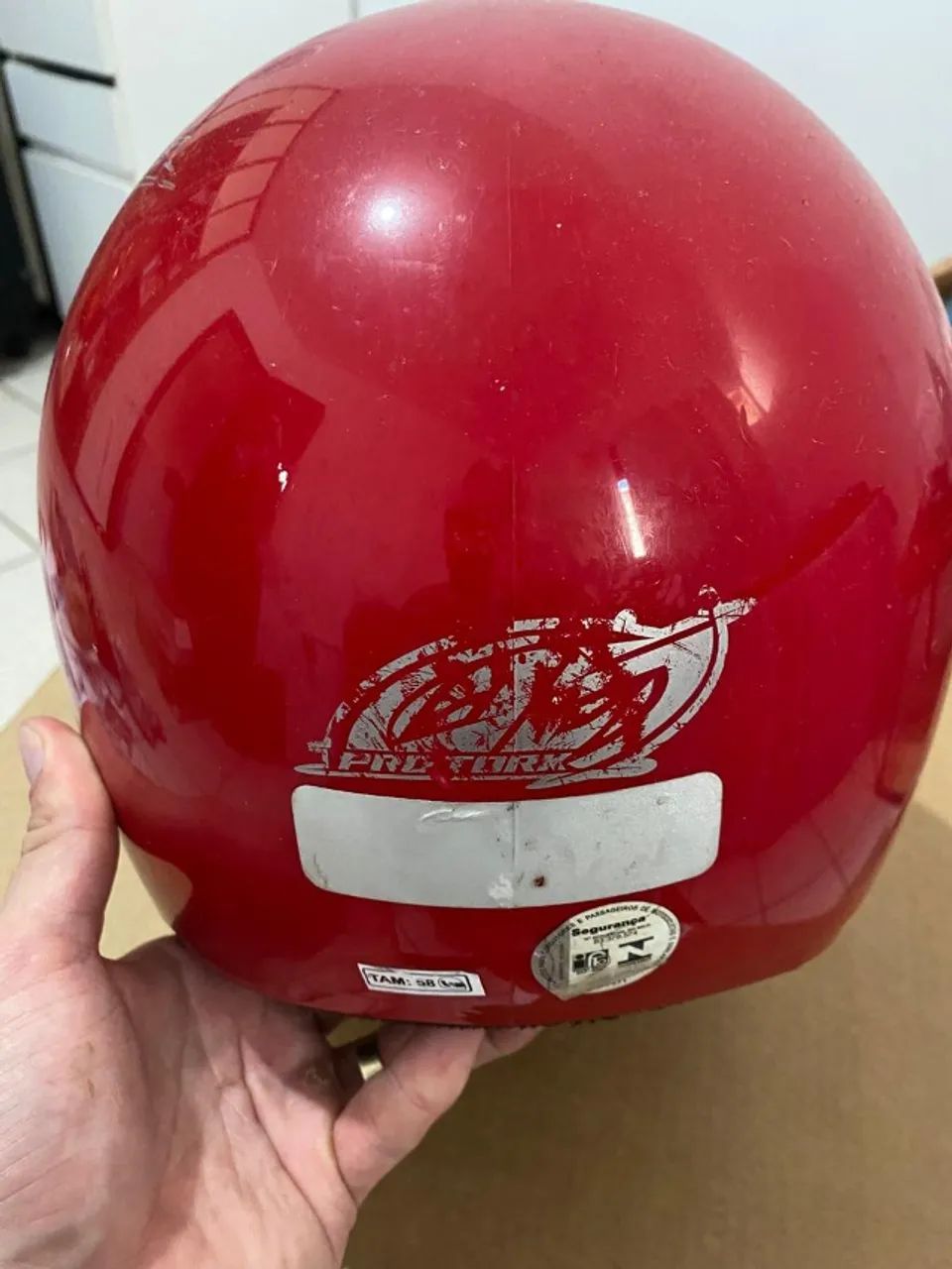 Capacete Vermelho Pro Tork Tamanho 58 - Foto 3