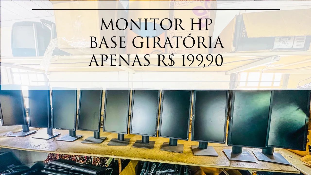 Monitor HP- AOC 19 Base Giratória - R$ 199,90