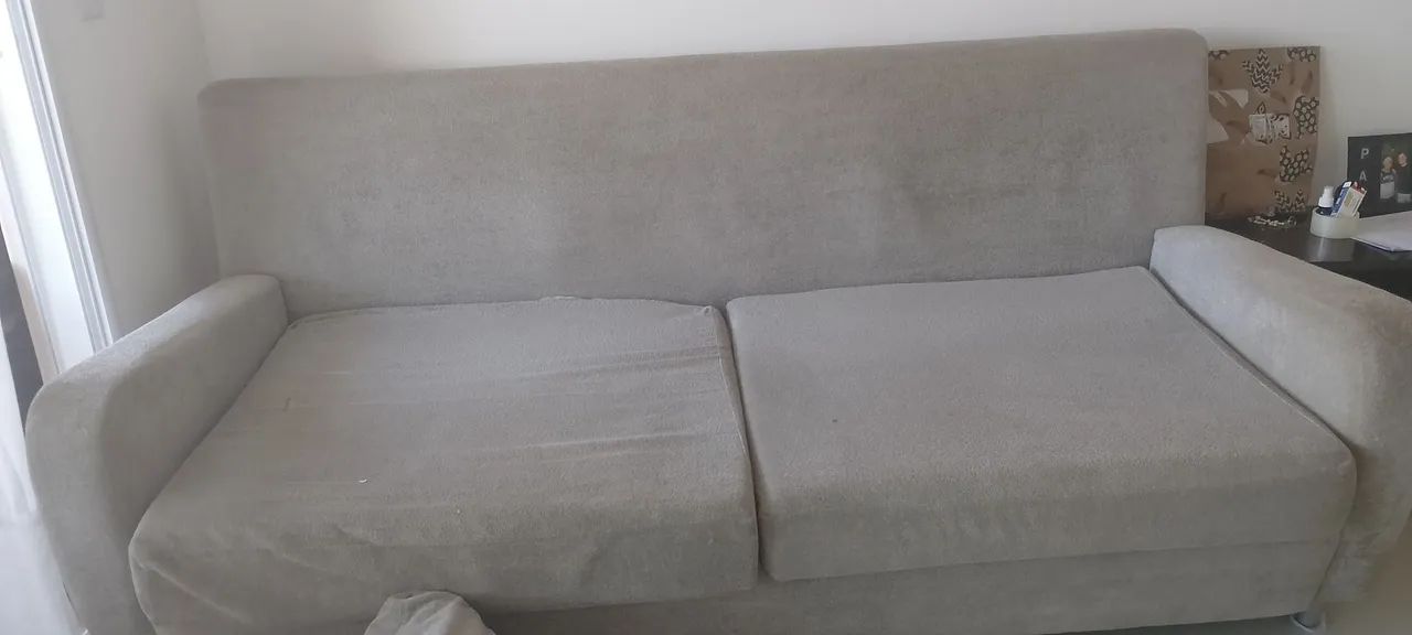 Sofá 3Lugares Cinza Confortável - Foto 2