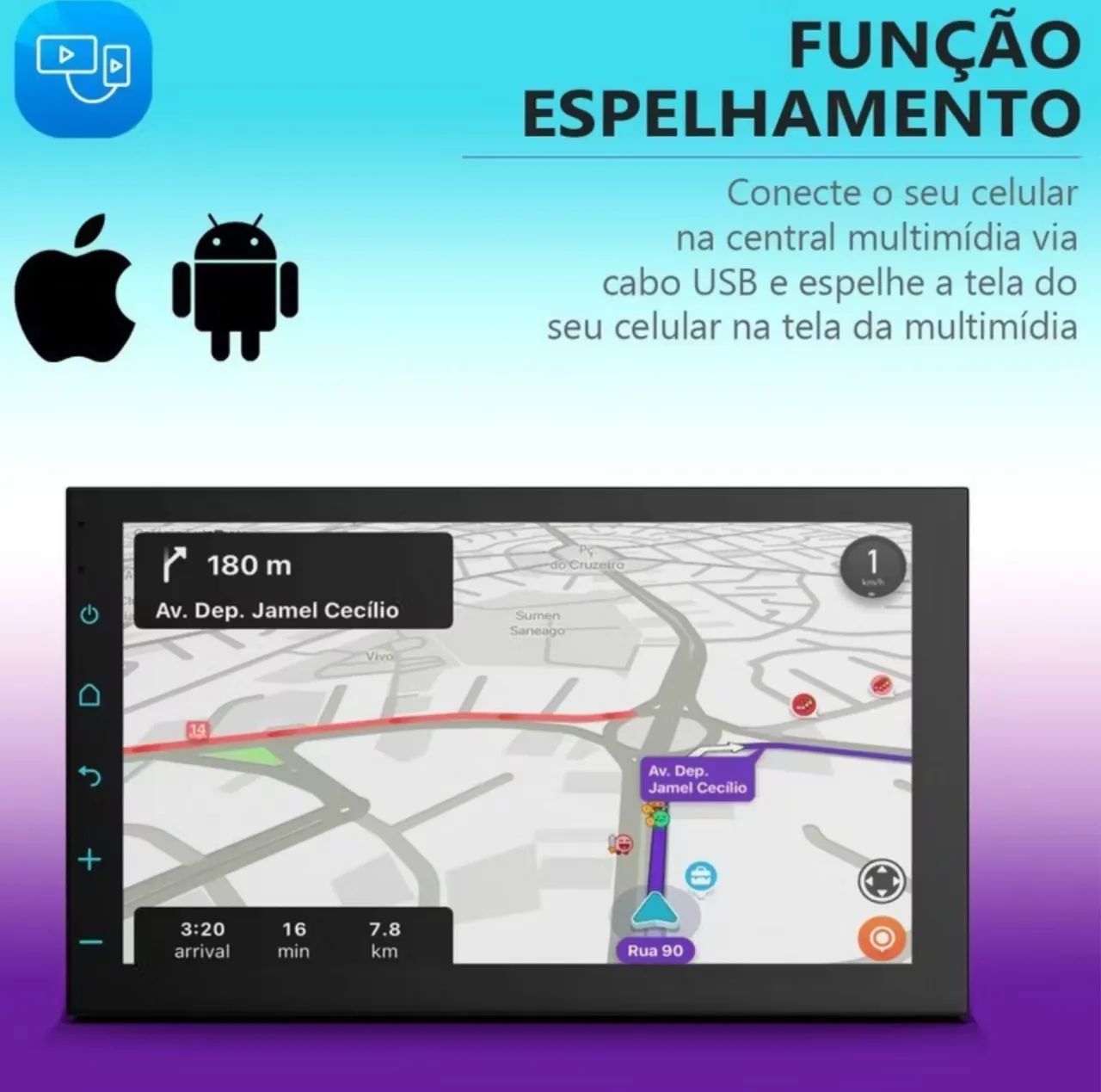 Multimídia com Espelhamento diversos universal Entregamos 