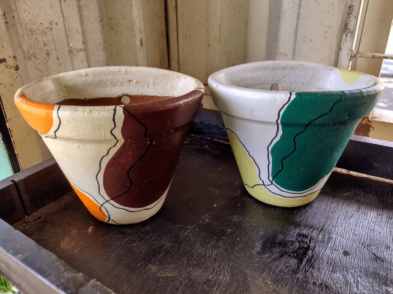 Vasos de parede pintura orgânica  - Foto 3