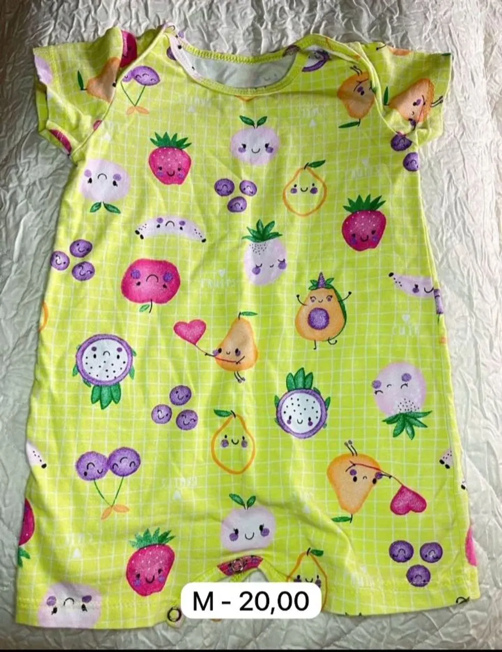 Macacão Bebê Menina Frutas - Tamanho M